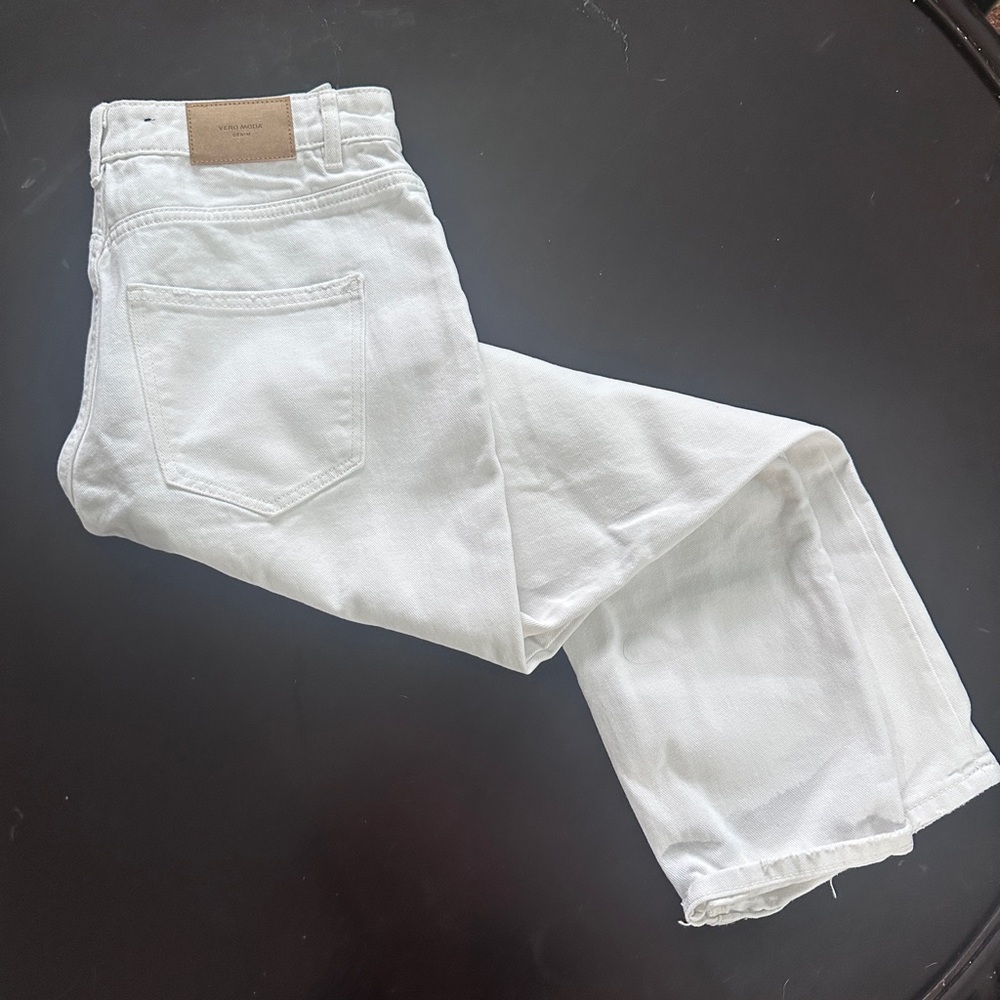 Vero Moda White Straight Leg Jeans